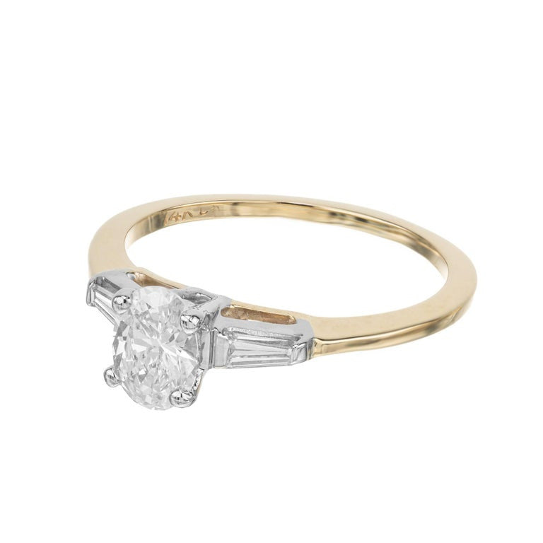 Peter Suchy GIA Certified .63 Carat Diamond Two Tone Gold Engagement Ring – image 4