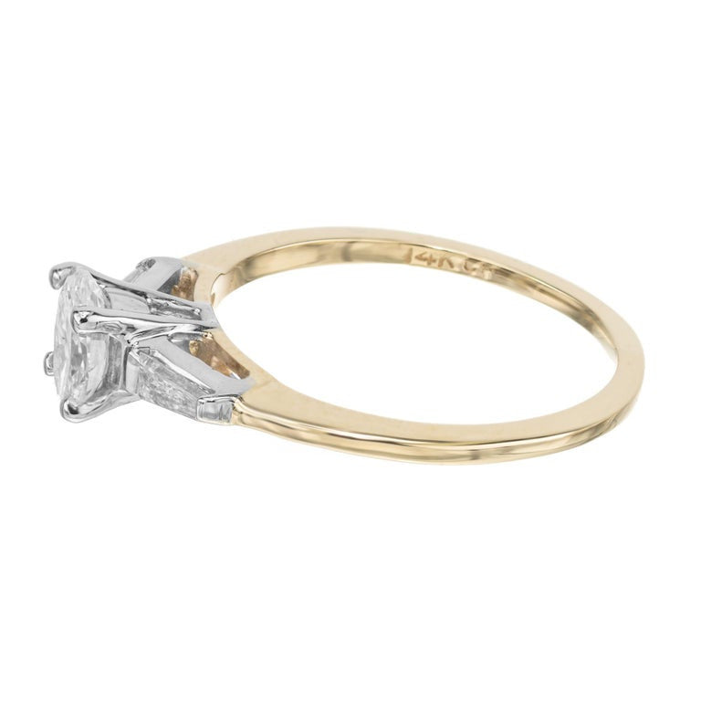 Peter Suchy GIA Certified .63 Carat Diamond Two Tone Gold Engagement Ring – image 5