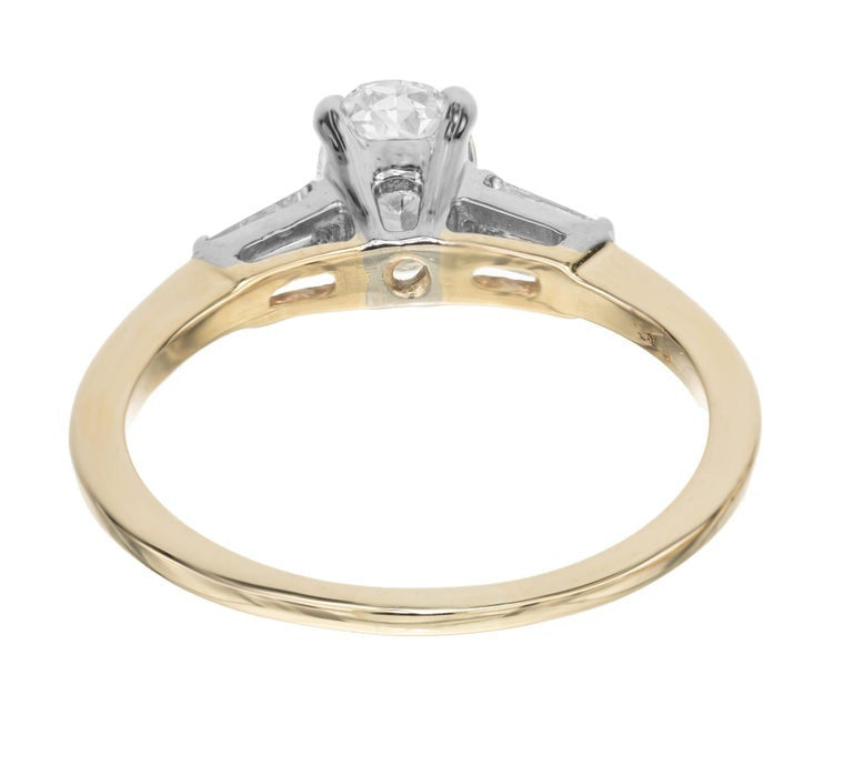 Peter Suchy GIA Certified .63 Carat Diamond Two Tone Gold Engagement Ring – image 6