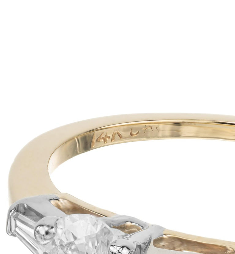 Peter Suchy GIA Certified .63 Carat Diamond Two Tone Gold Engagement Ring – image 7