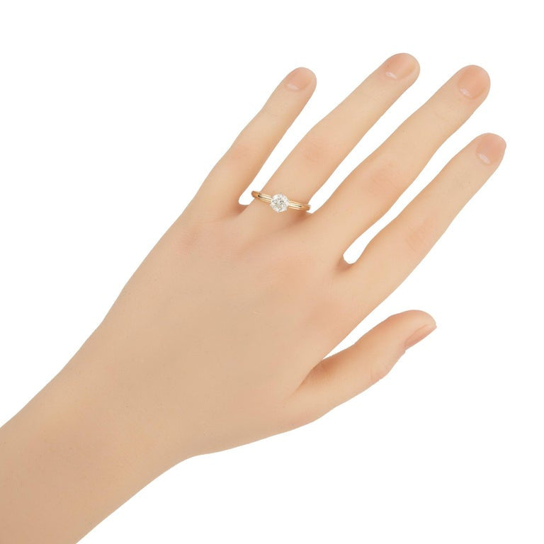 Peter Suchy EGL Certified .73 Carat Diamond Two Tone Gold Engagement Ring – image 8