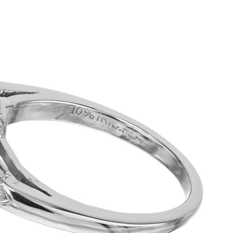 Peter Suchy EGL 4.02 Carat Pear Diamond Platinum Three Stone Engagement Ring – image 7