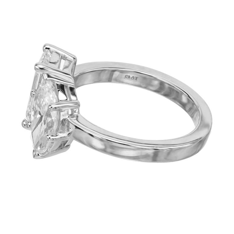 Peter Suchy GIA Certified 2.82 Carat Diamond Toi et Moi Platinum Engagement Ring – image 6