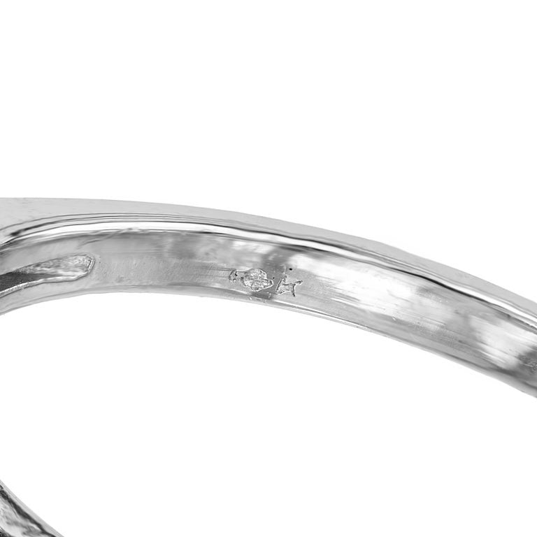 EGL Certified .90 Carat Diamond Halo White Gold Engagement Ring – image 7