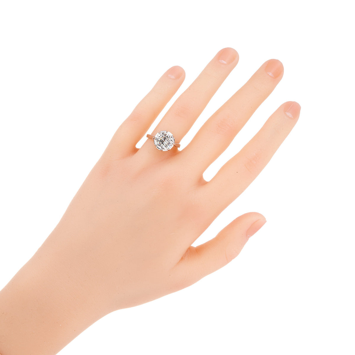 EGL Certified 2.50 Carat Round Diamond Platinum Art Deco Engagement Ring – image 7