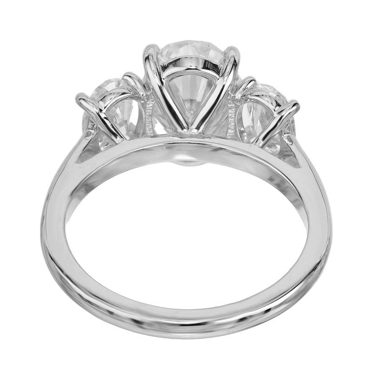 Peter Suchy 2.80 Carat Diamond Platinum Three Stone Engagement Ring – image 5