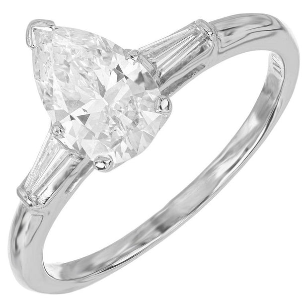EGL Certified .95 Carat Diamond Platinum Engagement Ring