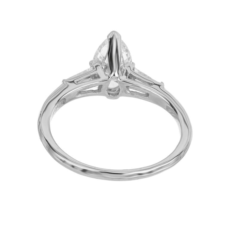 EGL Certified .95 Carat Diamond Platinum Engagement Ring – image 6