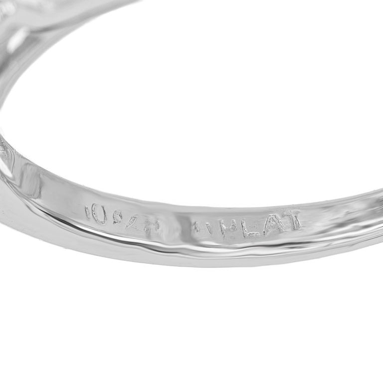 EGL Certified .95 Carat Diamond Platinum Engagement Ring – image 7