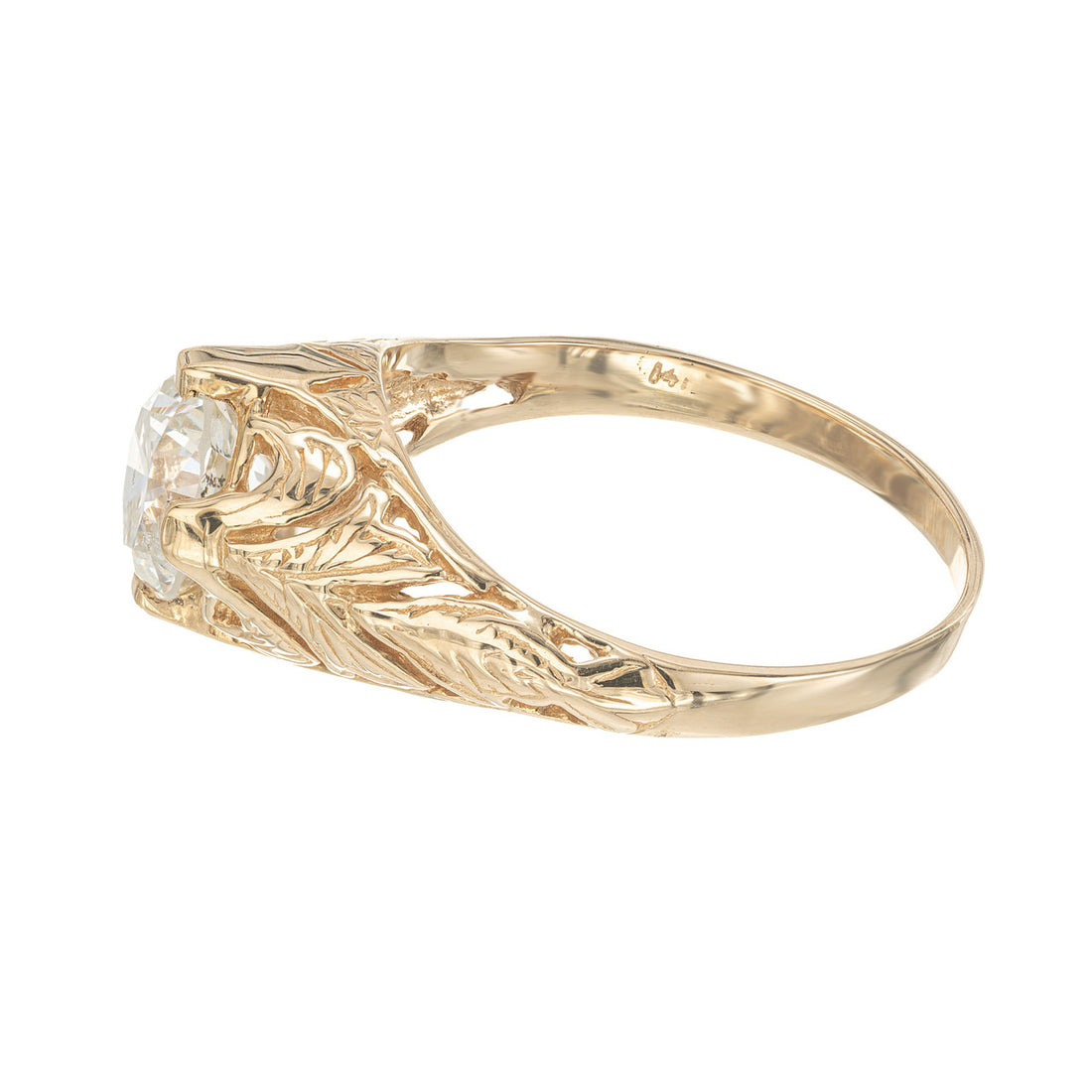 EGL Certified 1.10 Carat Diamond Yellow Gold Engagement Ring – image 5