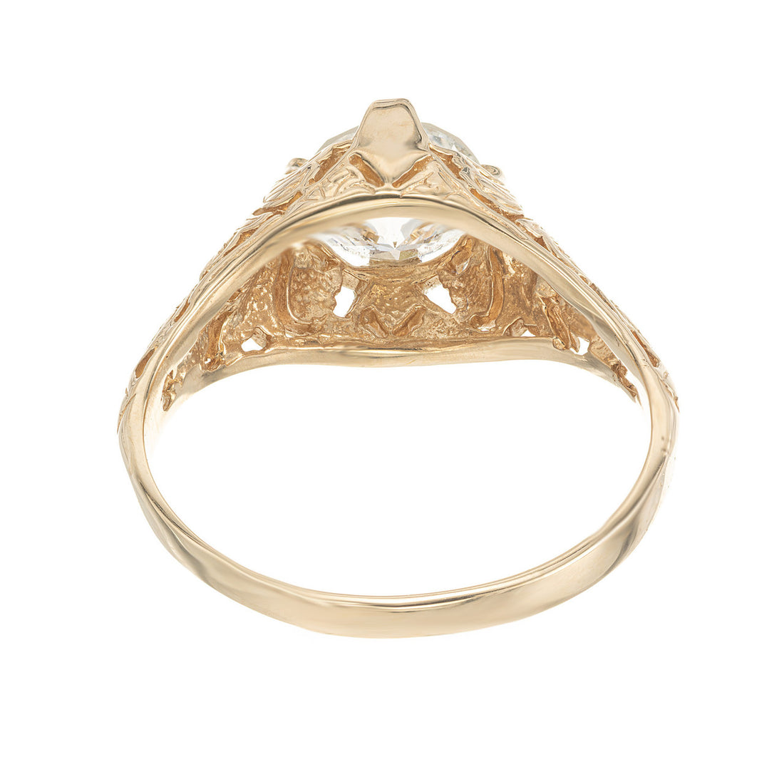 EGL Certified 1.10 Carat Diamond Yellow Gold Engagement Ring – image 6