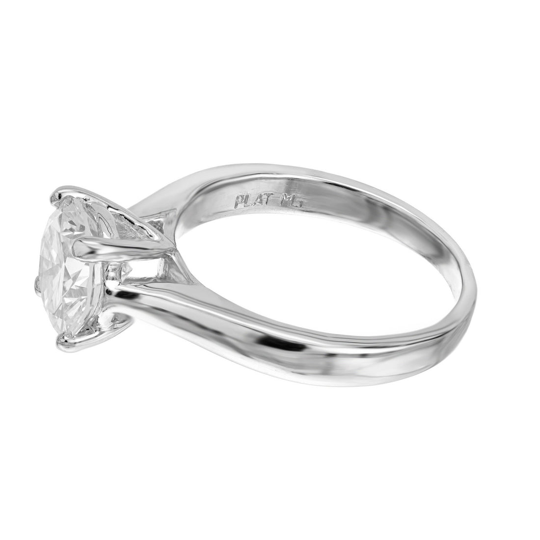 Peter Suchy GIA Certified Round 2.01 Carat Diamond Platinum Solitaire Ring – image 4