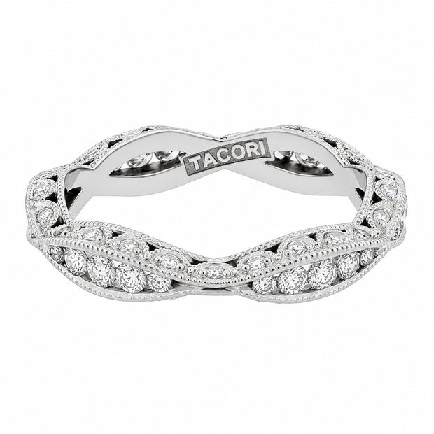 Tacori .70 Carat Diamond Platinum Eternity Wedding Band Ring