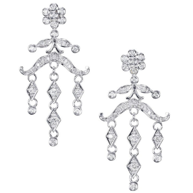 .60 Carat Diamond Chandelier Dangle Drop Earrings