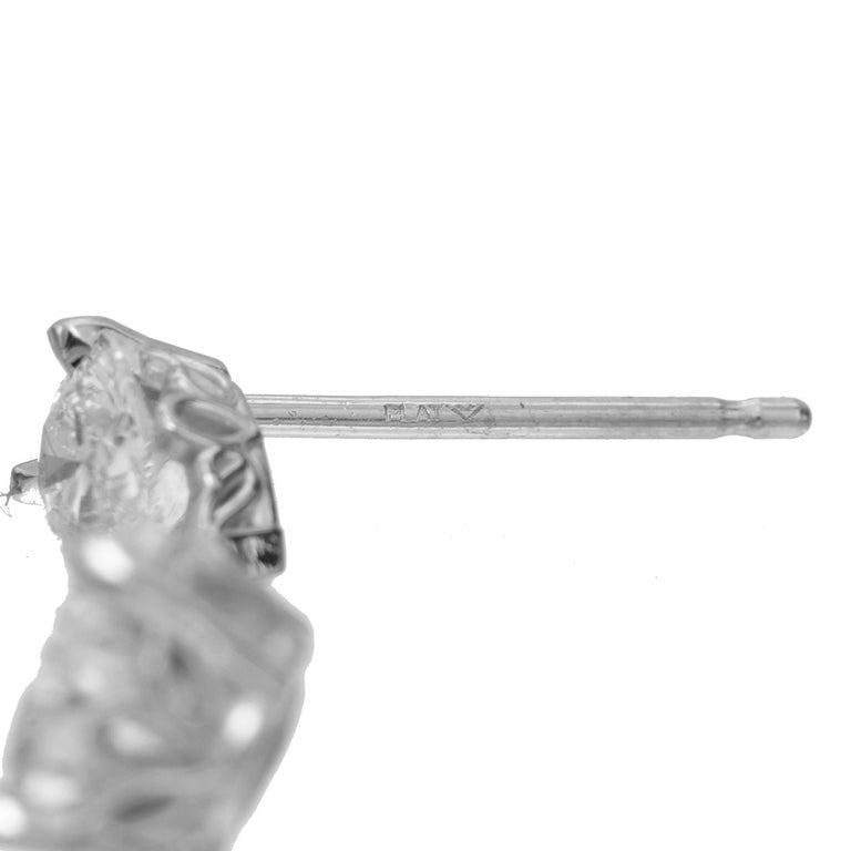 Peter Suchy GIA Certified 2.11 Carat Diamond Platinum Dangle Earrings – image 6