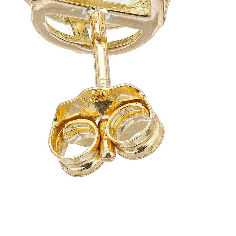Peter Suchy GIA Certified 3.25 Carat Diamond Yellow Gold Stud Earrings – image 8