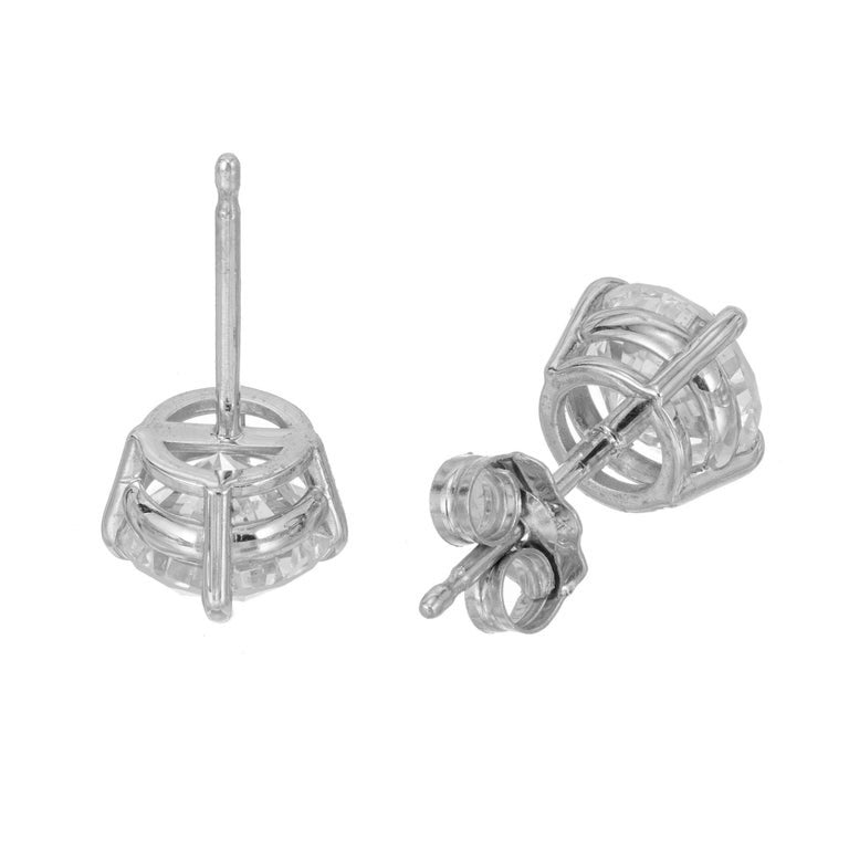 Peter Suchy 1.42 Carat Diamond Platinum Stud Earrings – image 6