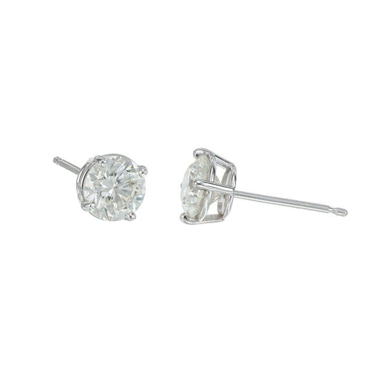 EGL Certified 2.02 Carat Platinum Stud Earrings – image 4