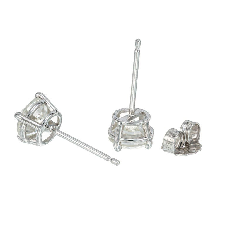 EGL Certified 2.02 Carat Platinum Stud Earrings – image 7