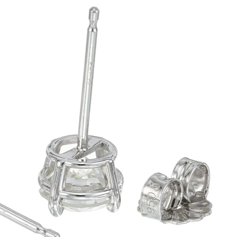 EGL Certified 2.02 Carat Platinum Stud Earrings – image 6