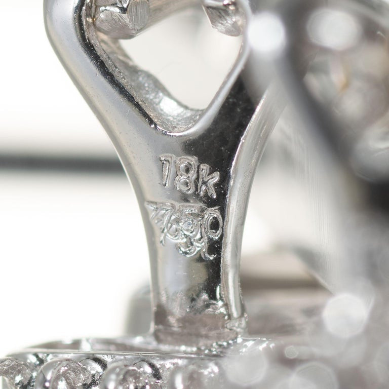 .70 Carat Diamond White Gold Multi-Strand Dangle Earrings – image 4