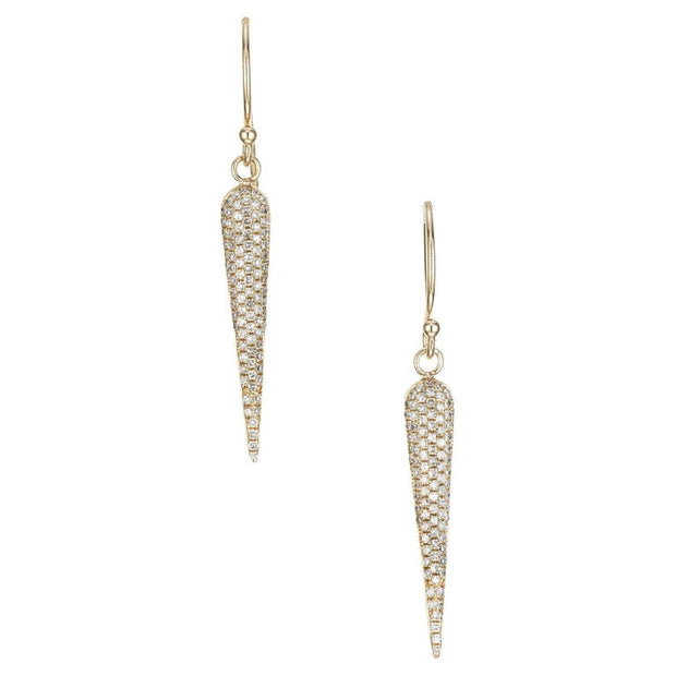 .75 Carat Diamond Gold Dangle Earrings