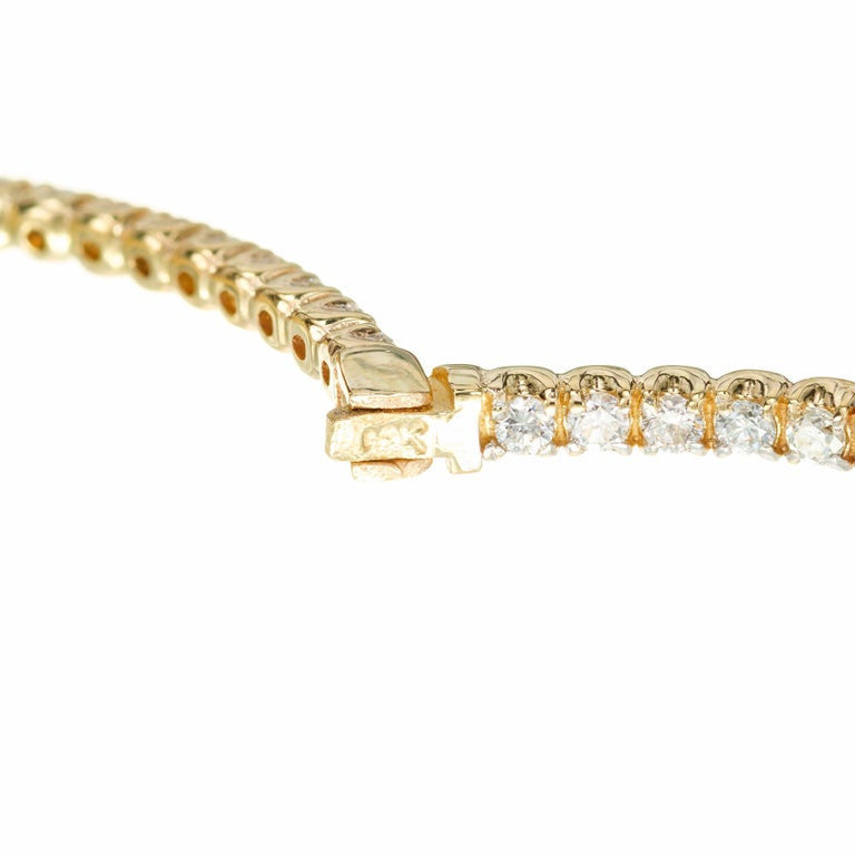 2.85 Carat Diamond Yellow Gold Hoop Earrings – image 6