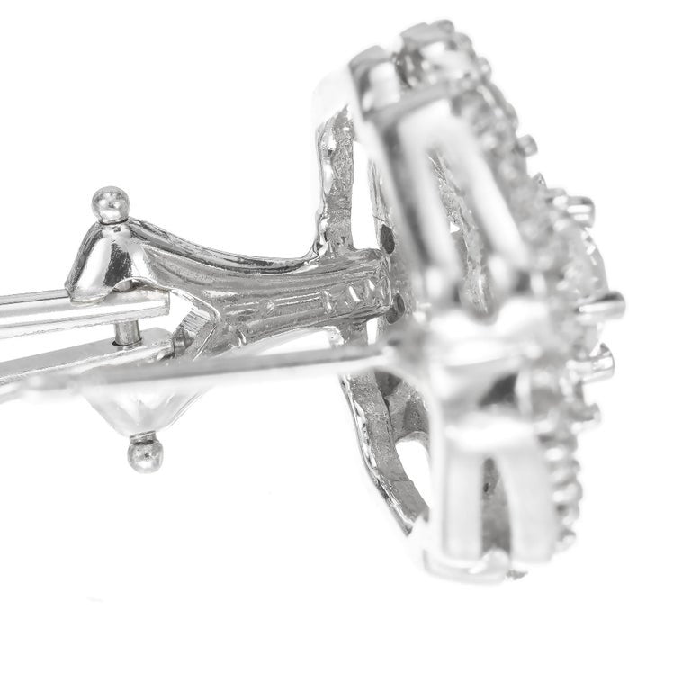 .65 Carat Diamond White Gold Button Earrings – image 4