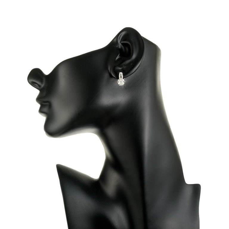 .58 Carat Diamond White Gold Cluster Earrings – image 7