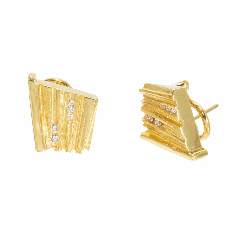 Susa .7 Carat Diamond Yellow Gold Earrings – image 3
