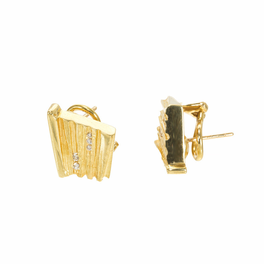 Susa .7 Carat Diamond Yellow Gold Earrings – image 4
