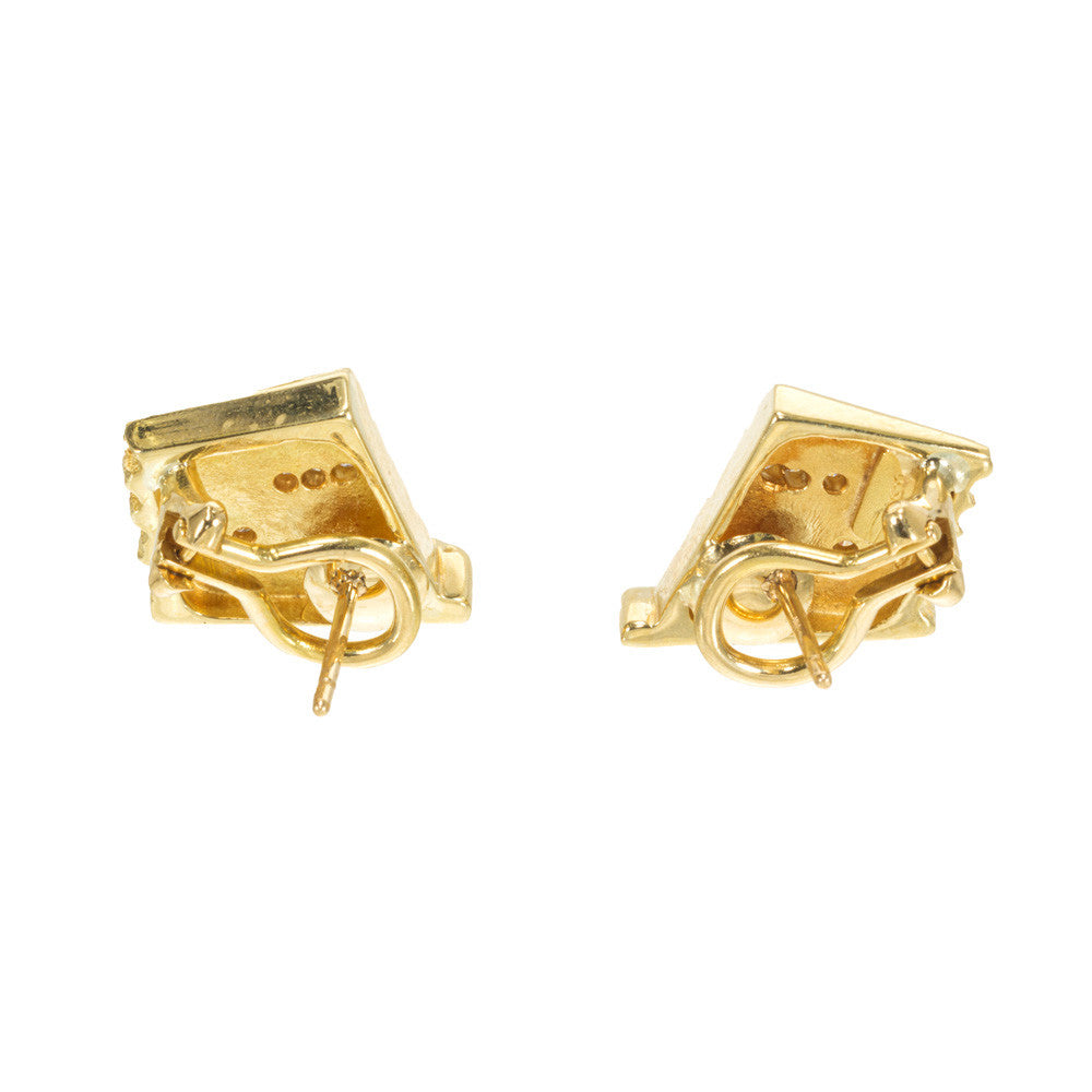 Susa .7 Carat Diamond Yellow Gold Earrings – image 5