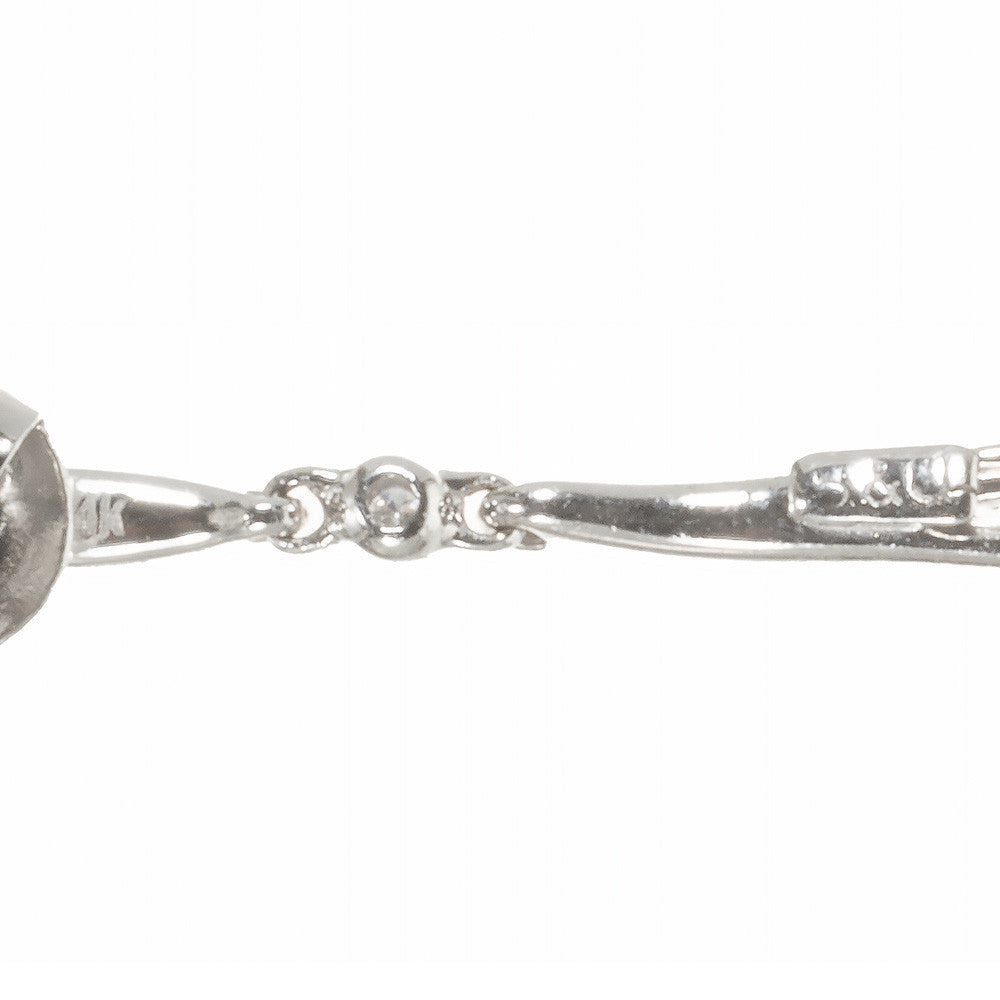 .90 Carat Diamond White Gold Loop Dangle Earrings – image 4