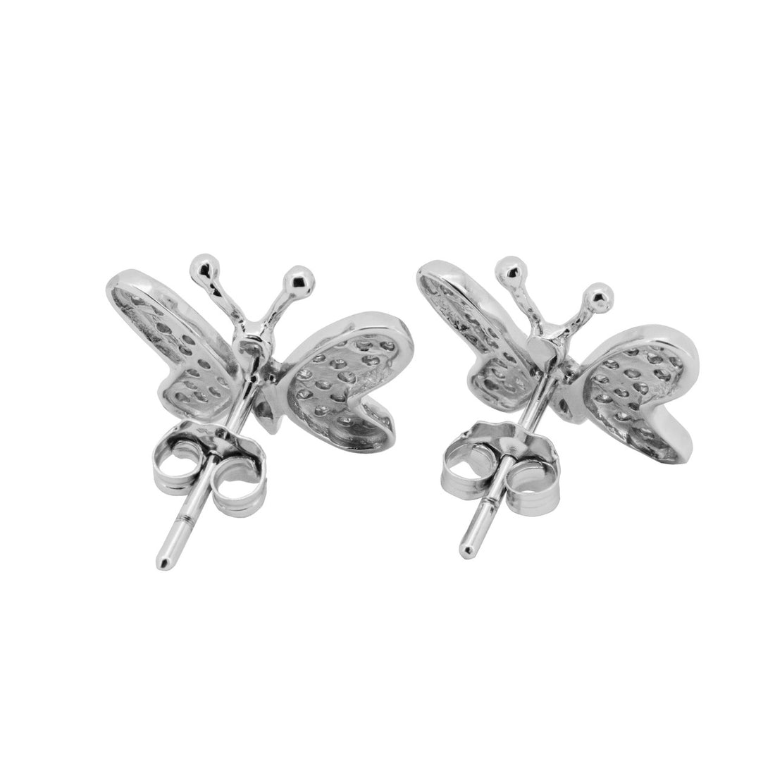 .34 Carat Diamond White Gold Pave Butterfly Earrings – image 4