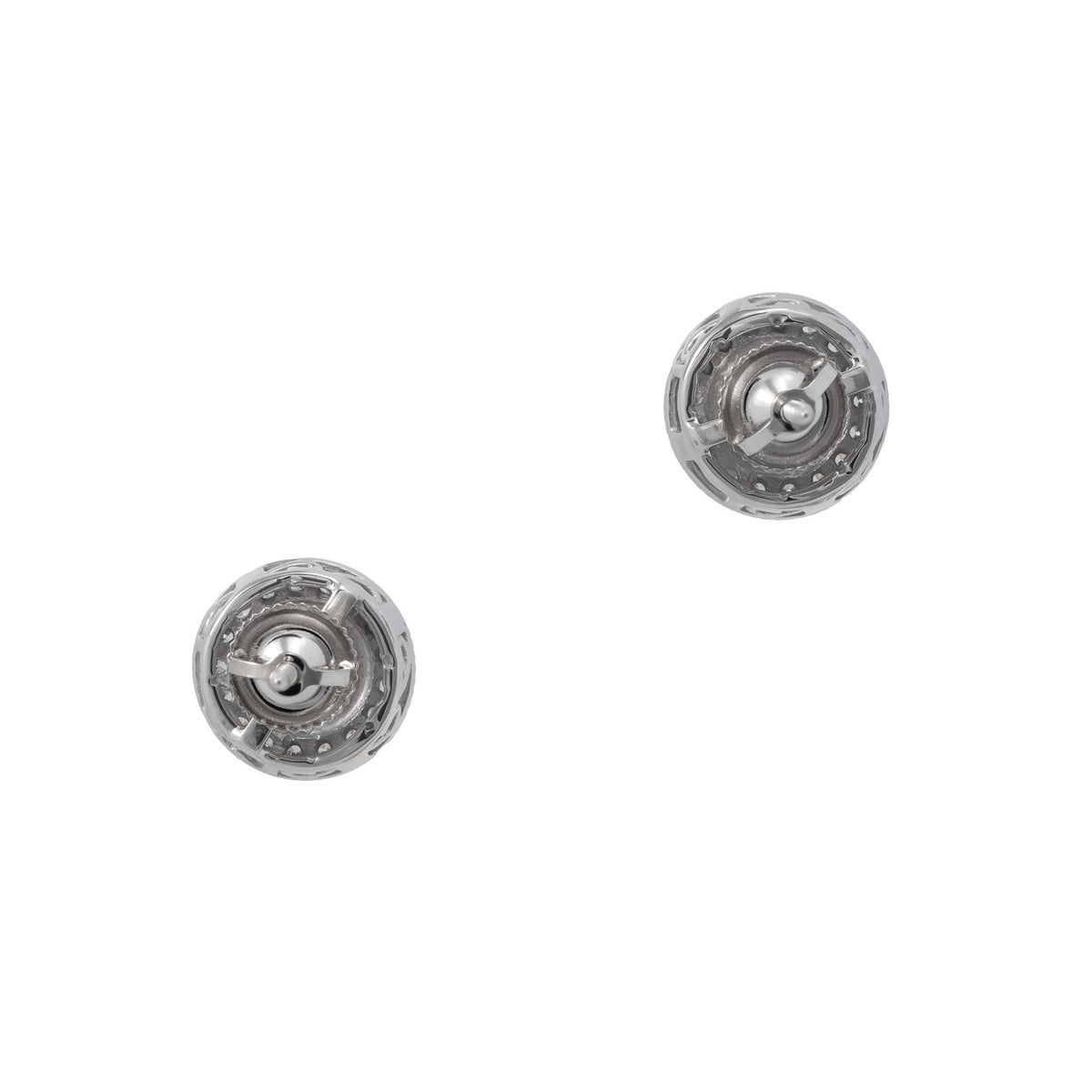 .84 Carat Diamond White Gold Halo Earrings – image 3