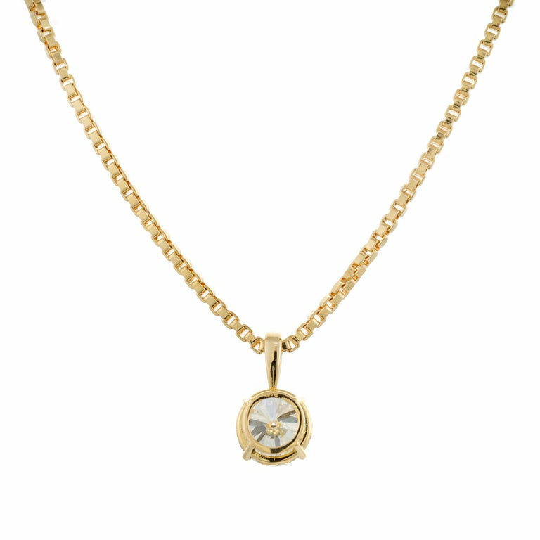 Peter Suchy GIA Certified 3.00 Carat Diamond Yellow Gold Pendant Necklace – image 4