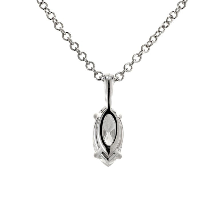 Peter Suchy GIA Certified .60 Carat Diamond White Gold Pendant Necklace – image 3