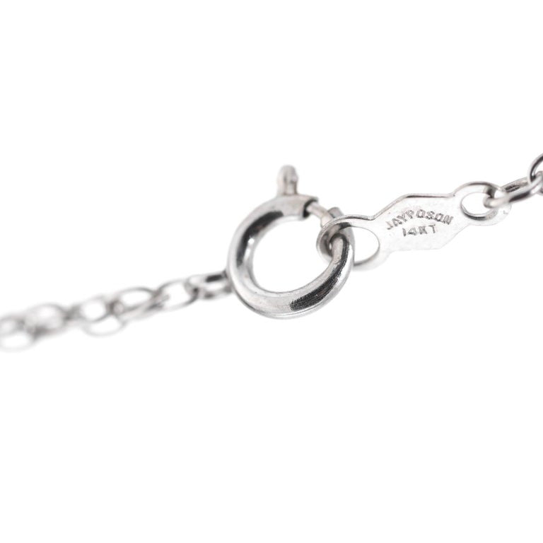 Peter Suchy GIA Certified 1.00 Carat Diamond White Gold Pendant Necklace – image 5