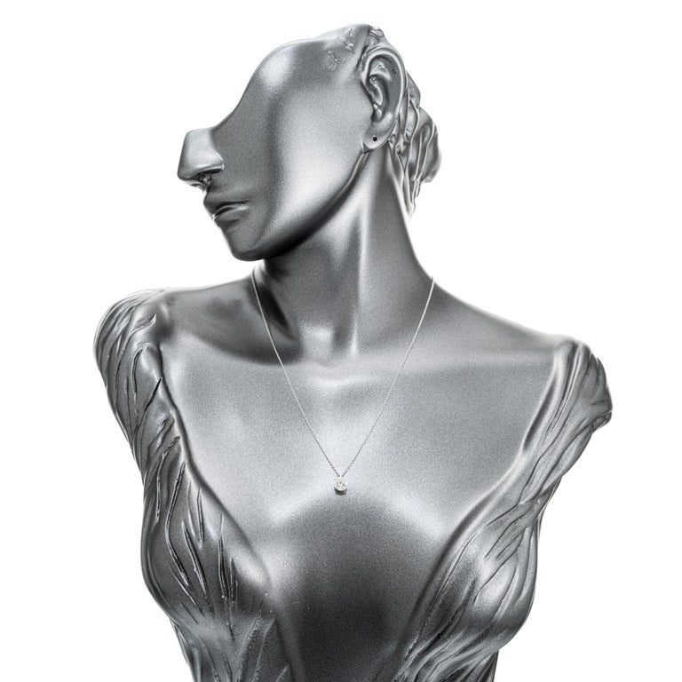 Peter Suchy EGL Certified .76 Carat Diamond White Gold Pendant Necklace – image 6