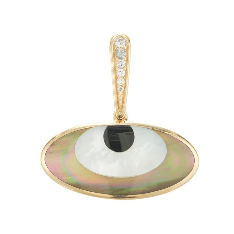 Kabana .6 Carat Diamond Gold Evil Eye Pendant – image 2