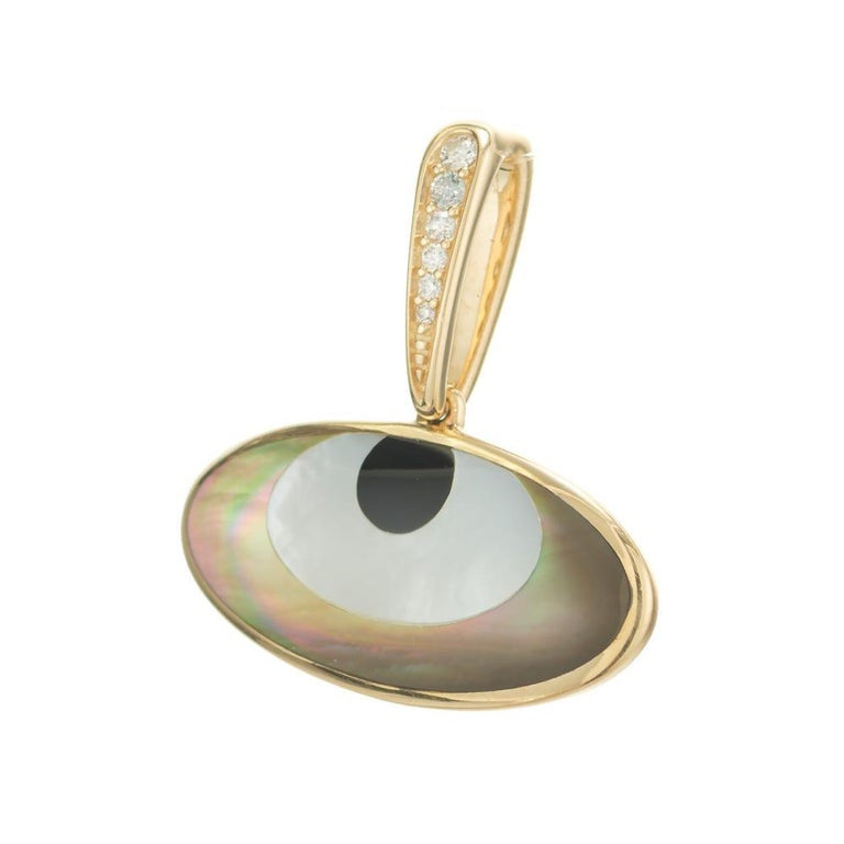 Kabana .6 Carat Diamond Gold Evil Eye Pendant – image 3