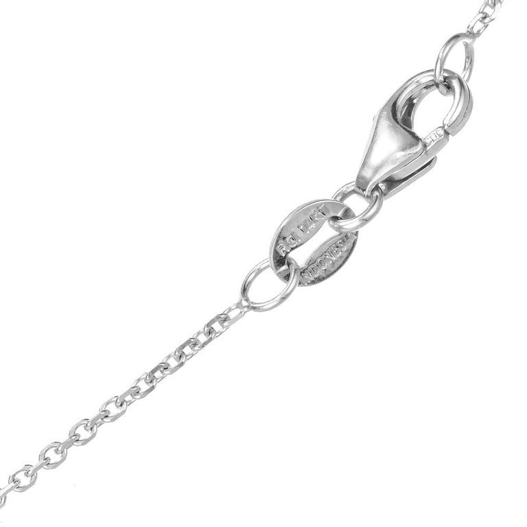 .80 Carat Round Diamond Halo White Gold Cluster Pendant Necklace – image 5