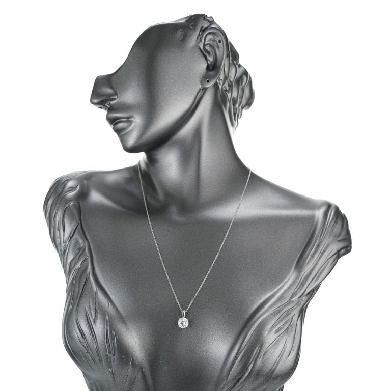 Peter Suchy EGL Certified 1.60 Carat Round Diamond Platinum Pendant Necklace – image 7