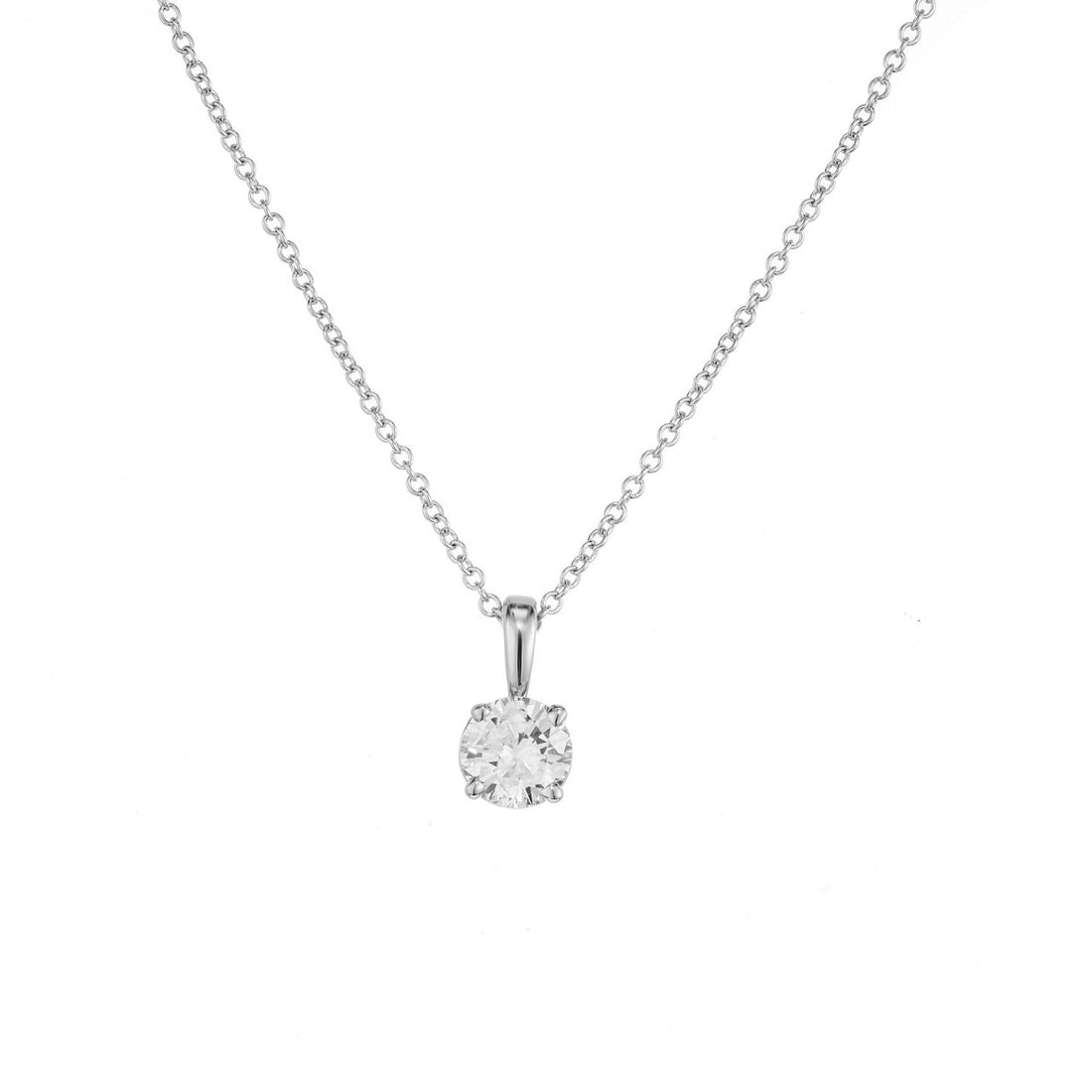 Peter Suchy GIA Certified .54 Carat Diamond White Gold Pendant Necklace – image 2