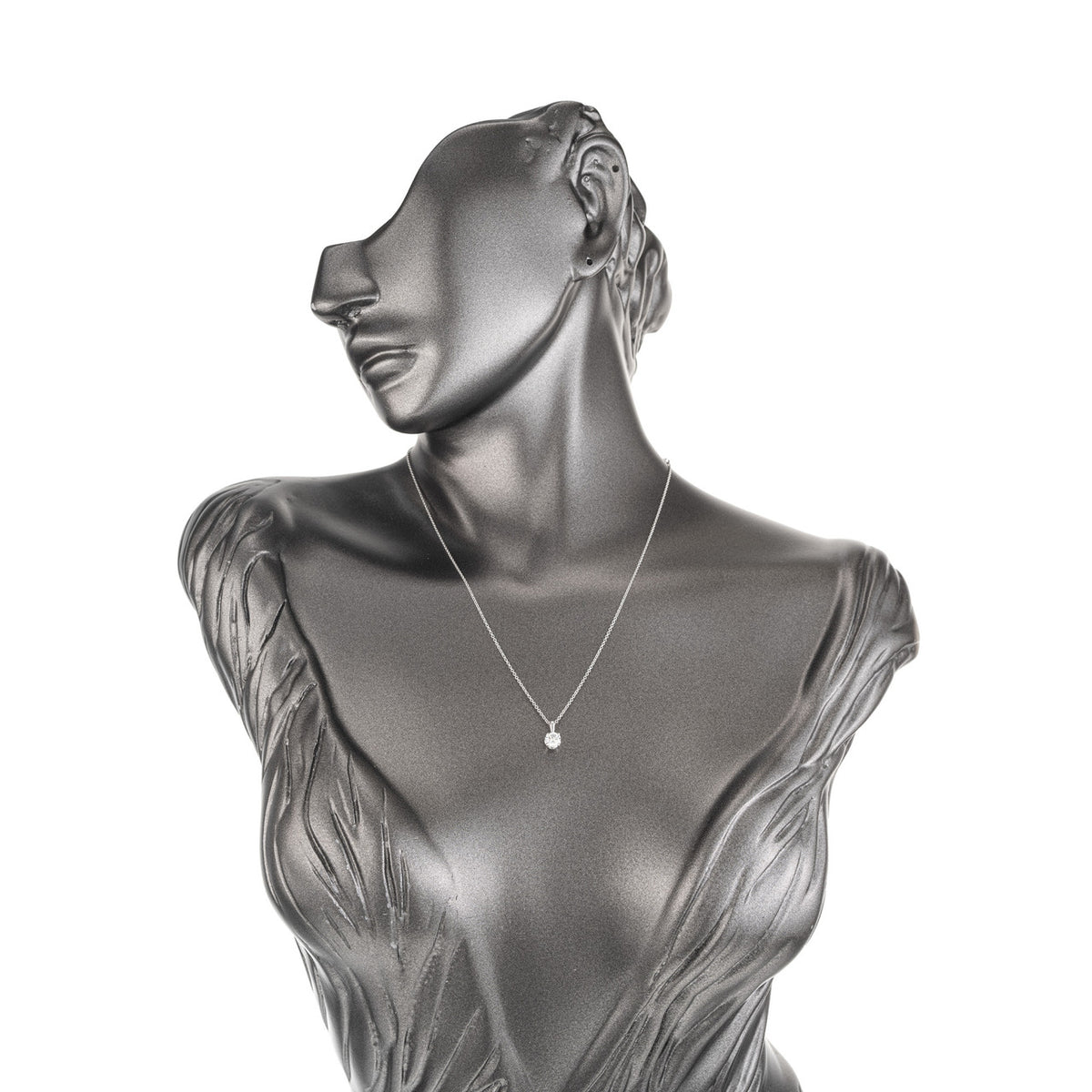 Peter Suchy GIA Certified .54 Carat Diamond White Gold Pendant Necklace – image 7