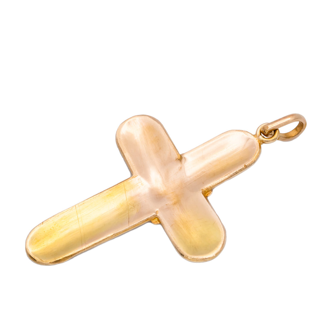 .5 Carat Brown Diamond Gold Cross Pendant – image 3