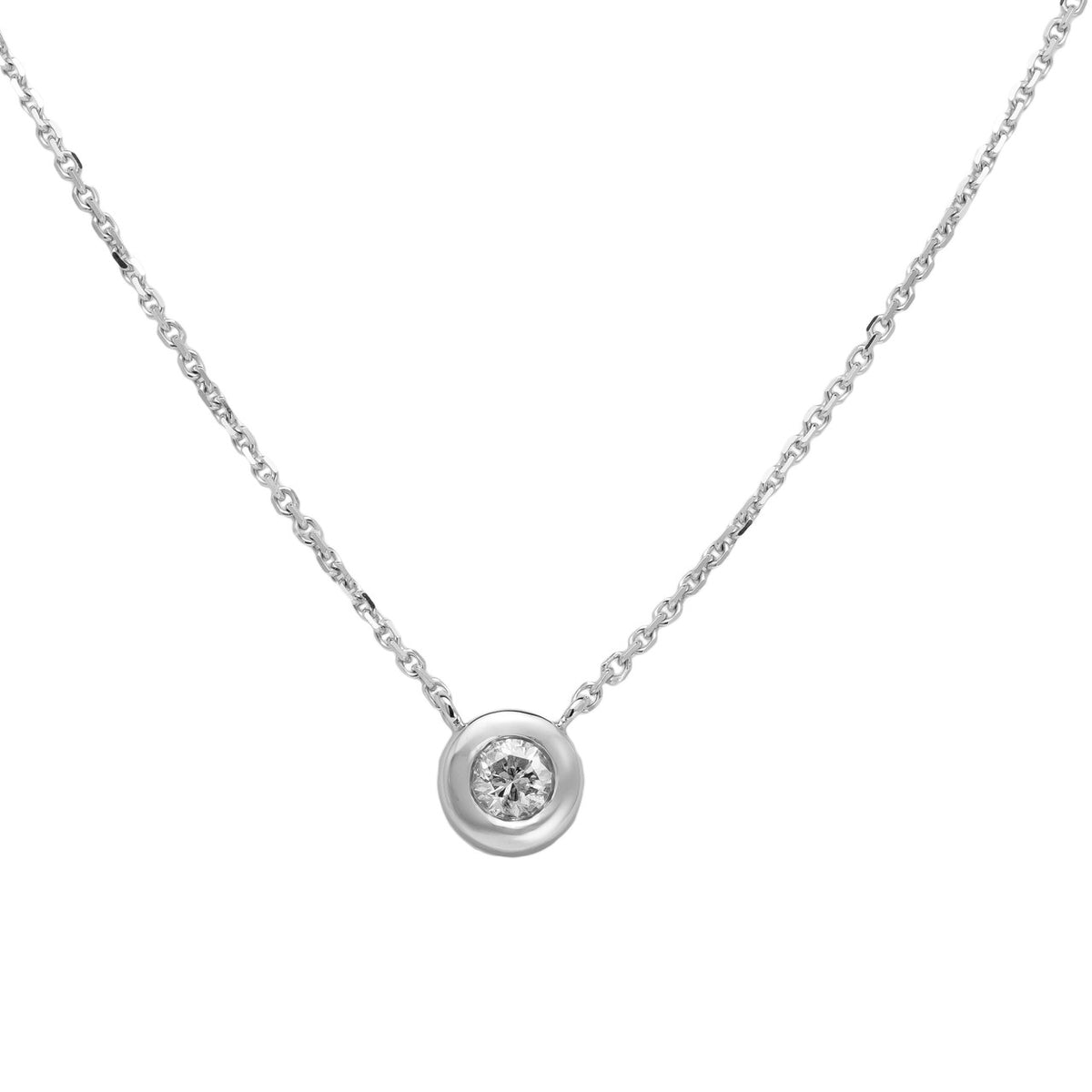 .60 Carat Diamond White Gold Pendant Necklace