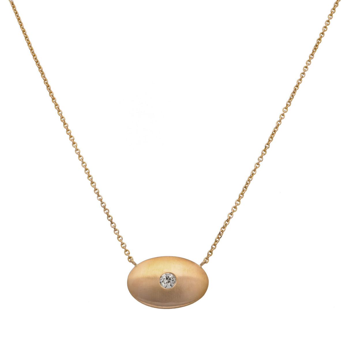 .25 Carat Diamond Yellow Gold Pendant Necklace