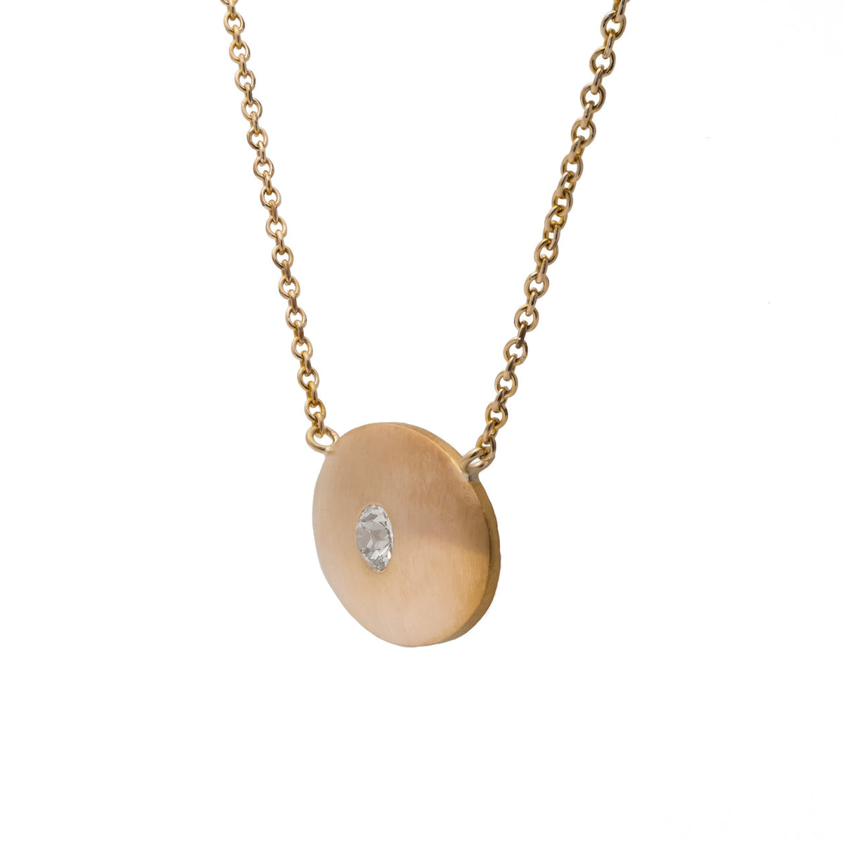 .25 Carat Diamond Yellow Gold Pendant Necklace – image 3