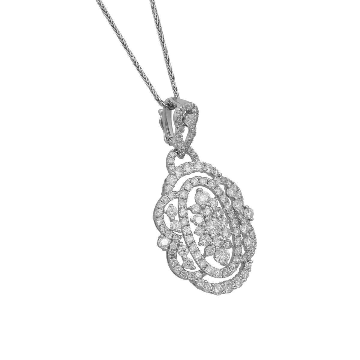 1.58 Carat Diamond White Gold Pendant Necklace Enhancer – image 2